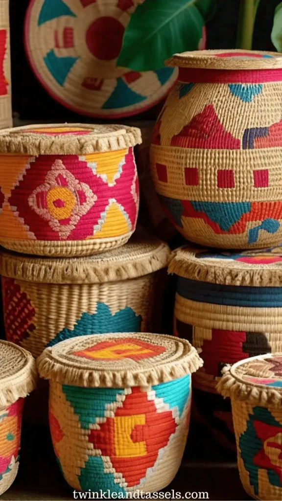 boho baskets diy