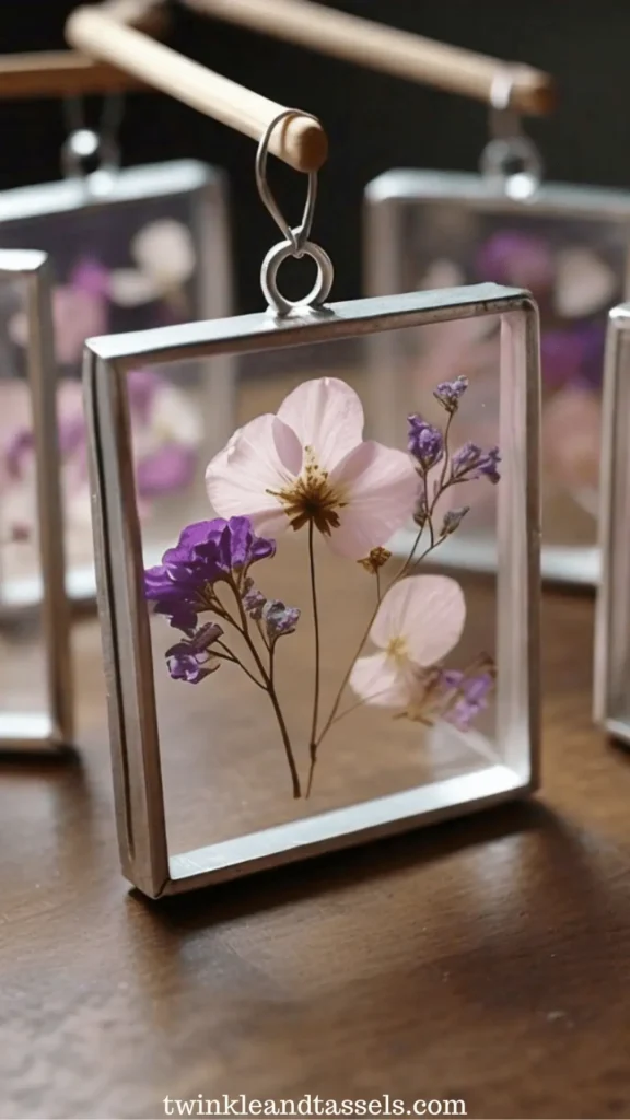 diy dried pressed flower frames