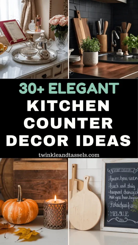 elegant kitchen counter decor