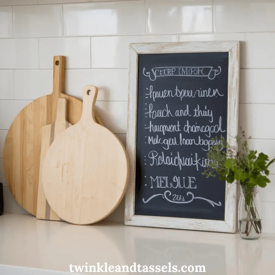 chalkboard for kitchen counter decoration