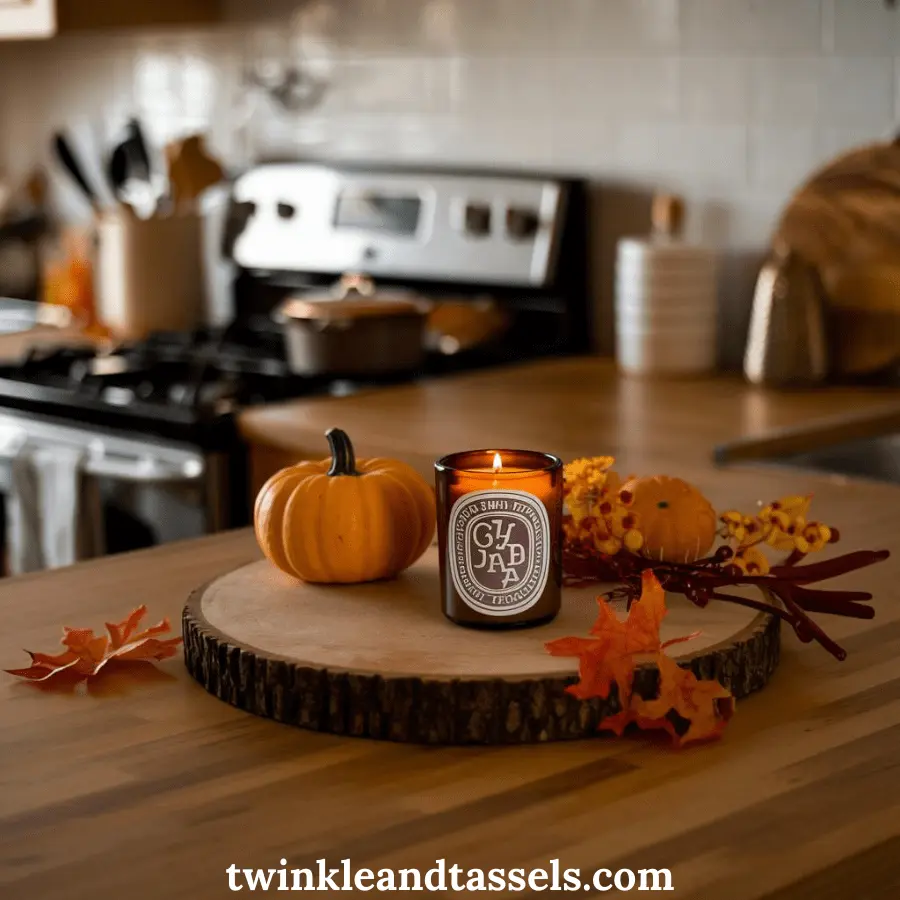 fall kitchen counter decor idea