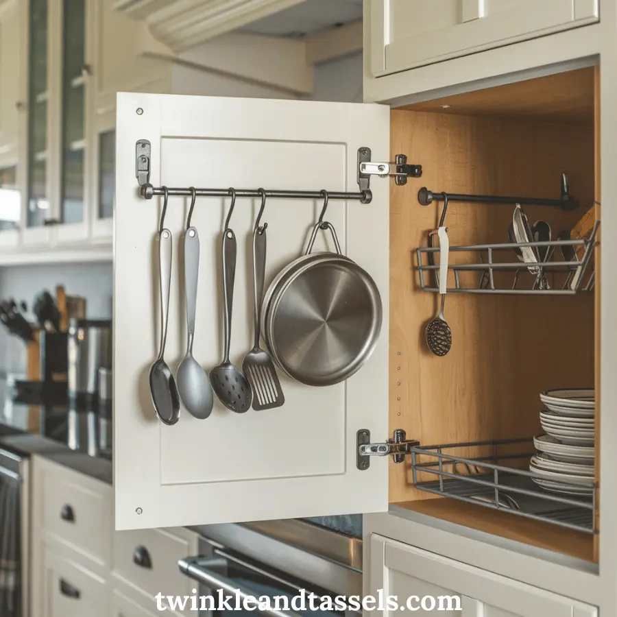 hooks on cabinet door