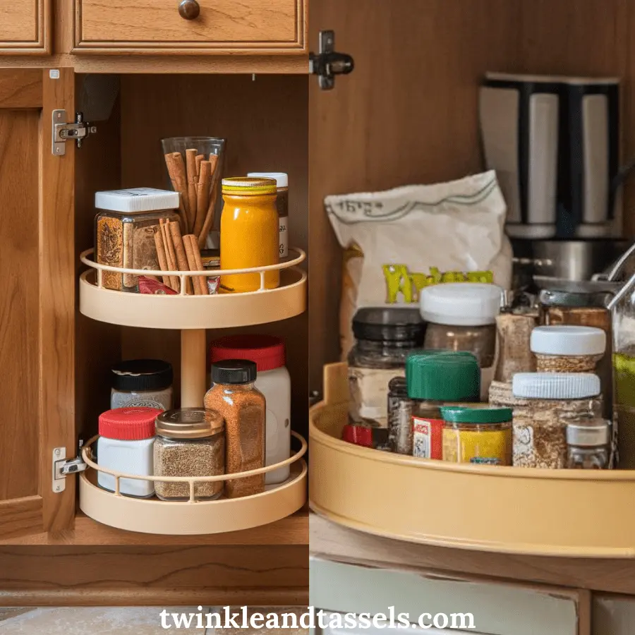lazy susans for kitchen cabinet