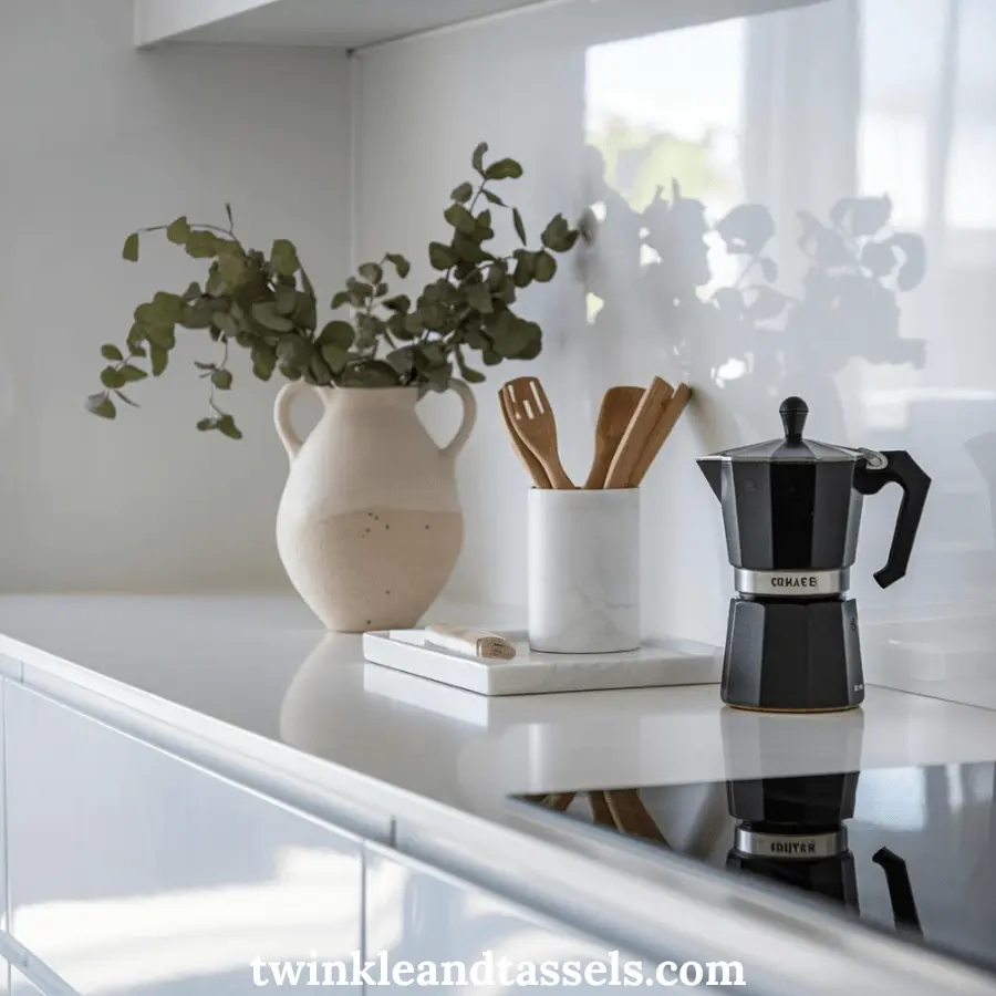 modern kitchen counter decor