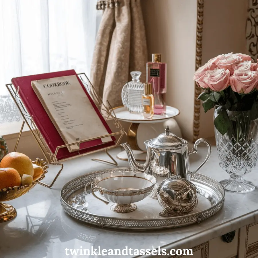 vintage kitchen counter decor