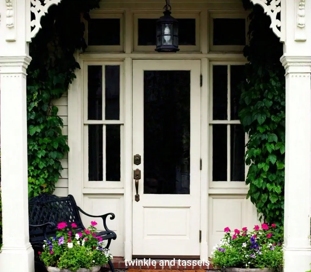 bench at front porch