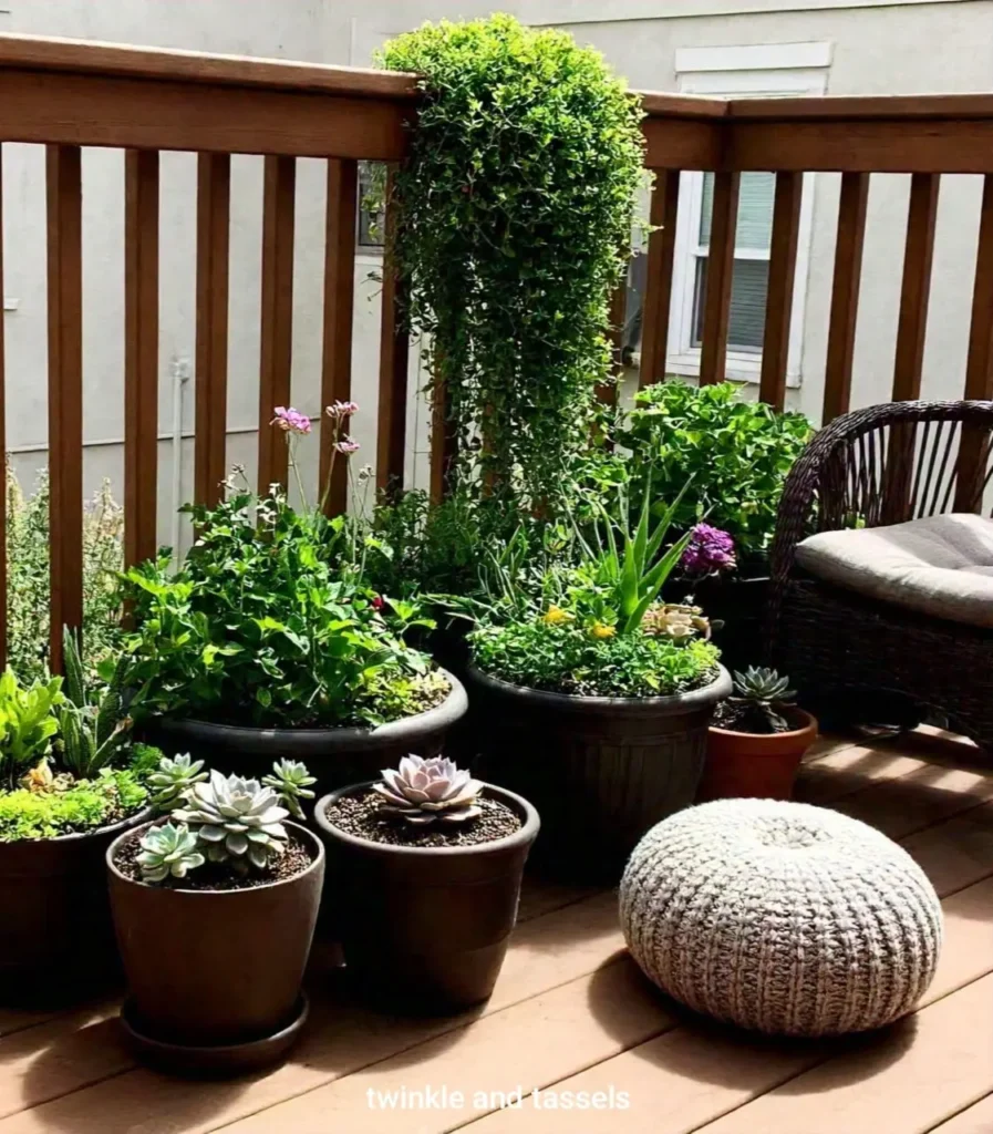 succulents in a balcony
