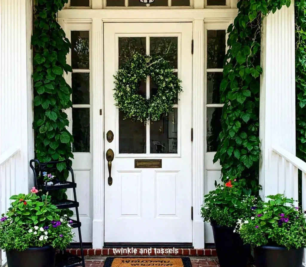 multi purpose rack at front porch