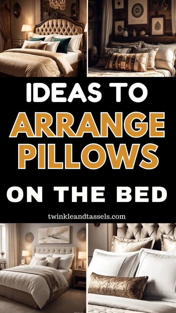 how to arrange pillows on bed