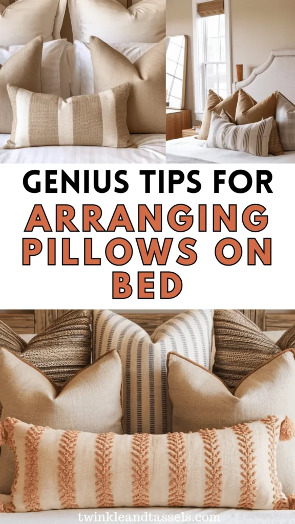 how to arrange pillows on bed