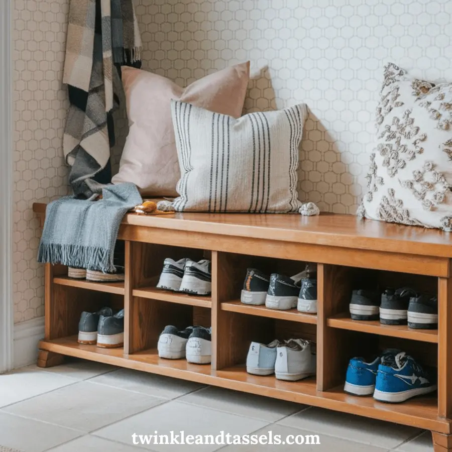 bench with shoe storage