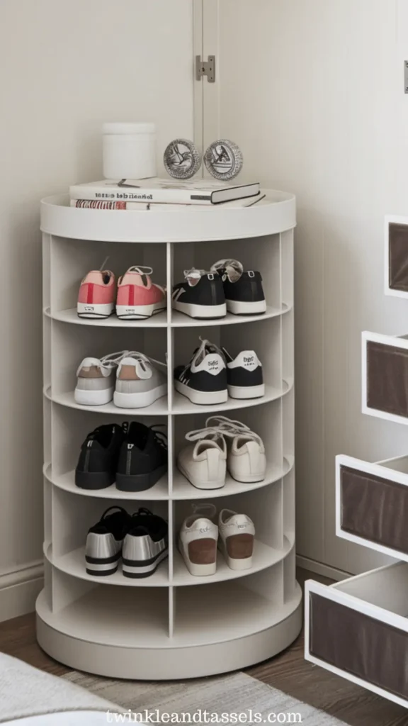 corner shoe storage ideas