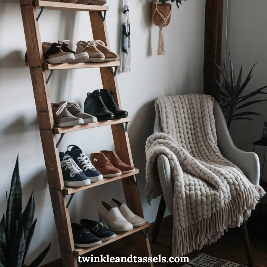 ladder shoe rack