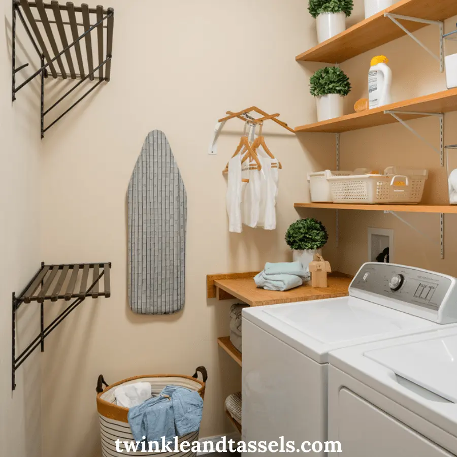 iron stand laundry room organization
