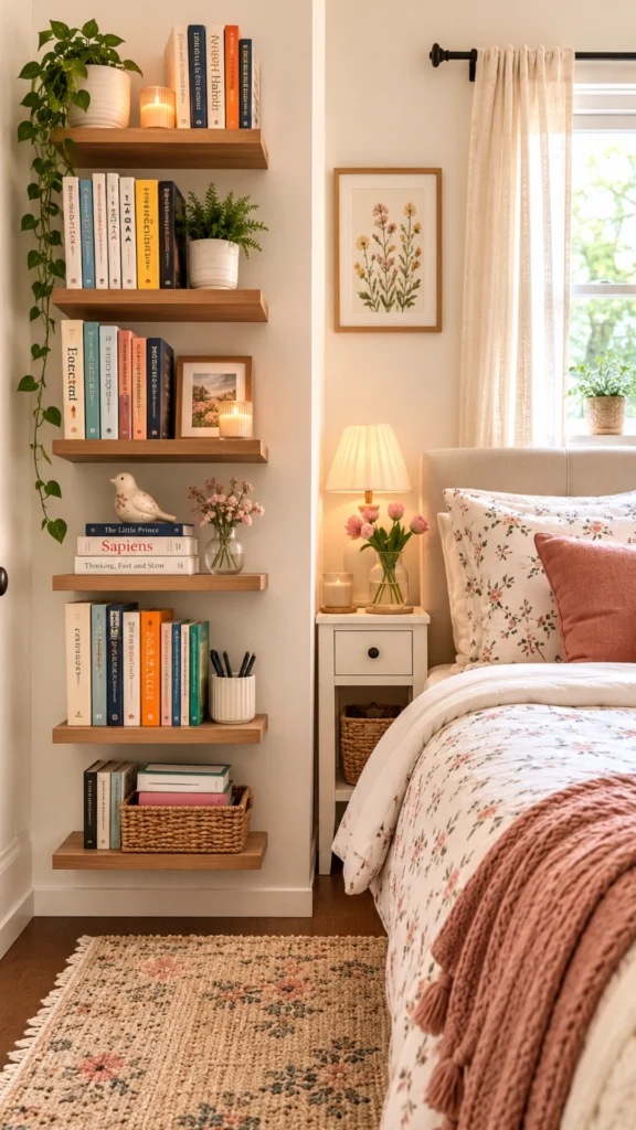 SMALL BEDROOM BOOKSHELF IDEAS