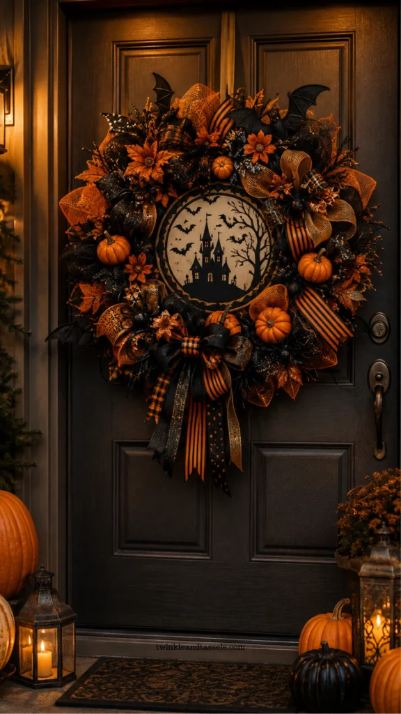 Halloween wreath for home decor