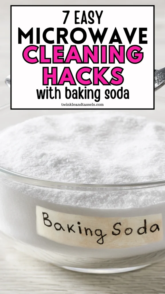 Clean microwave with baking soda