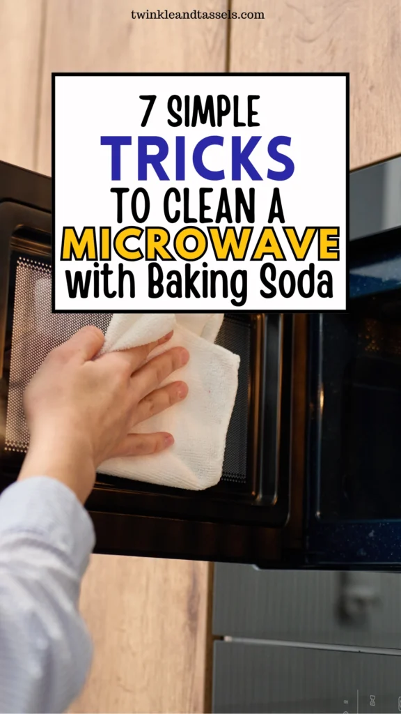 Clean microwave with baking soda