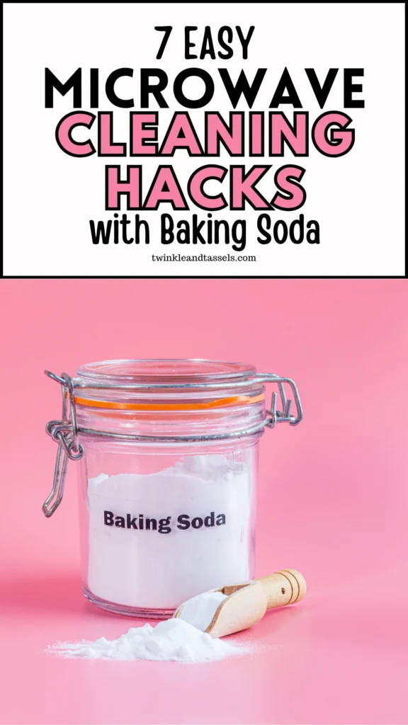 Clean microwave with baking soda