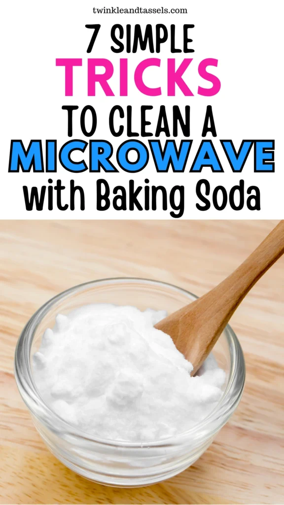 Clean microwave with baking soda