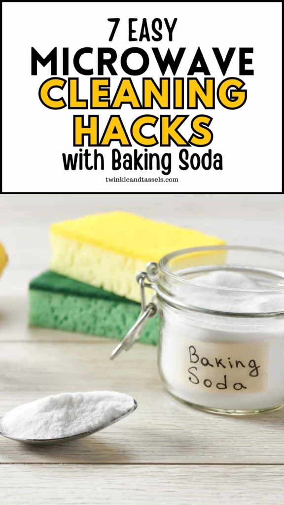 Clean microwave with baking soda