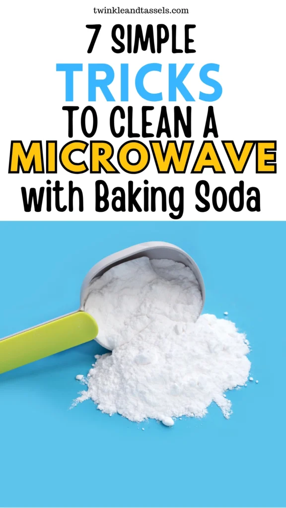 Clean microwave with baking soda