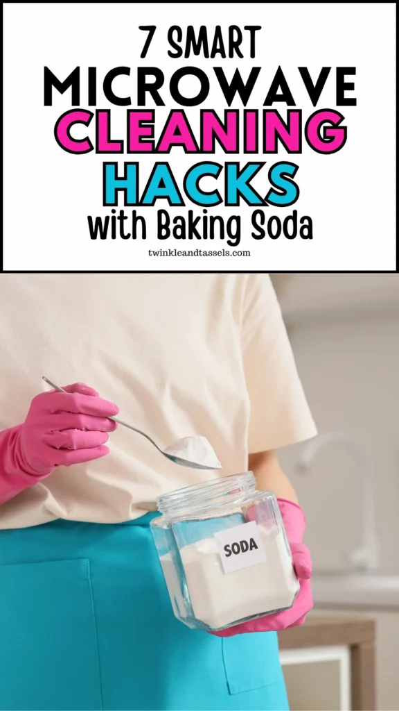 Clean microwave with baking soda