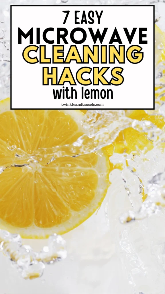 Clean microwave with lemon