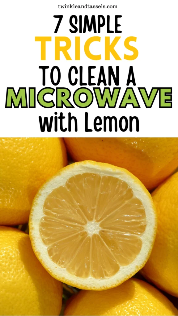 Clean microwave with lemon