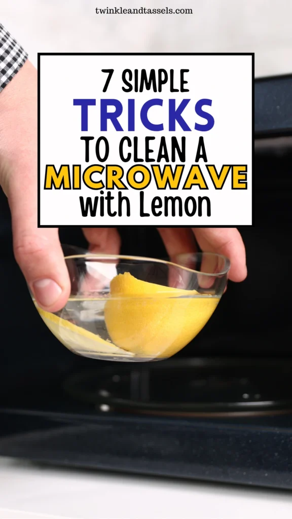Clean microwave with lemon