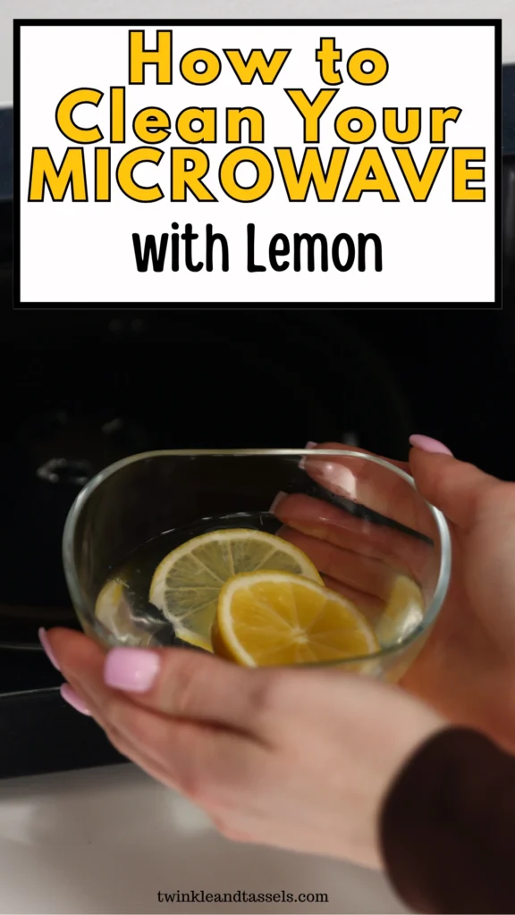 Clean microwave with lemon