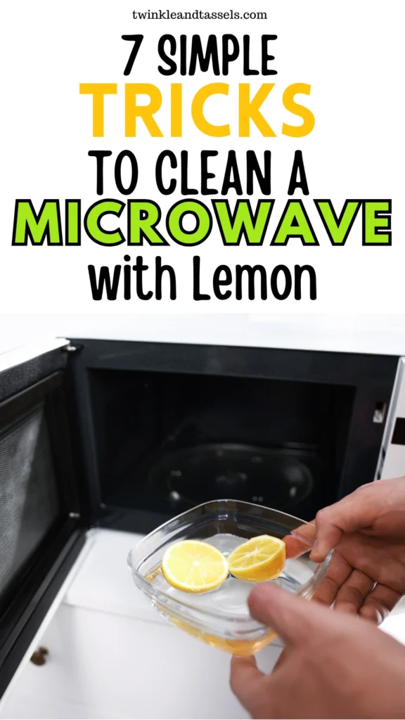 Clean microwave with lemon