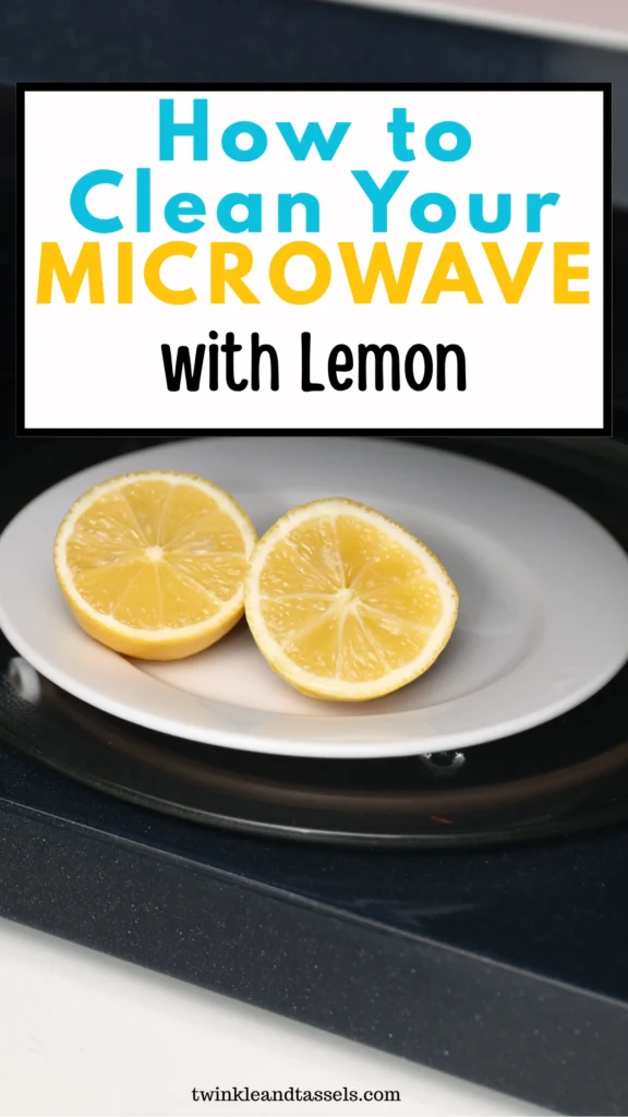 Clean microwave with lemon