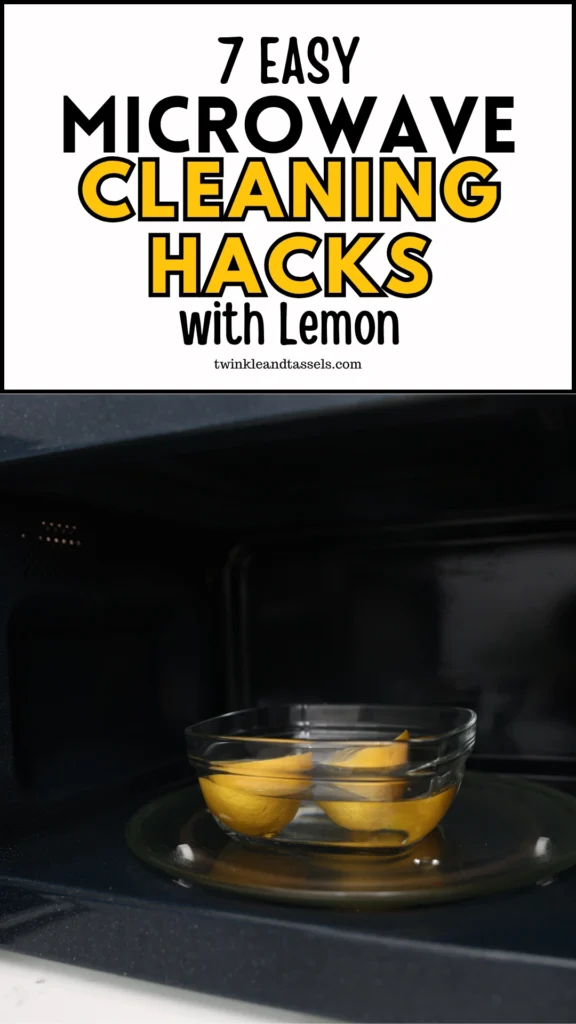 Clean microwave with lemon