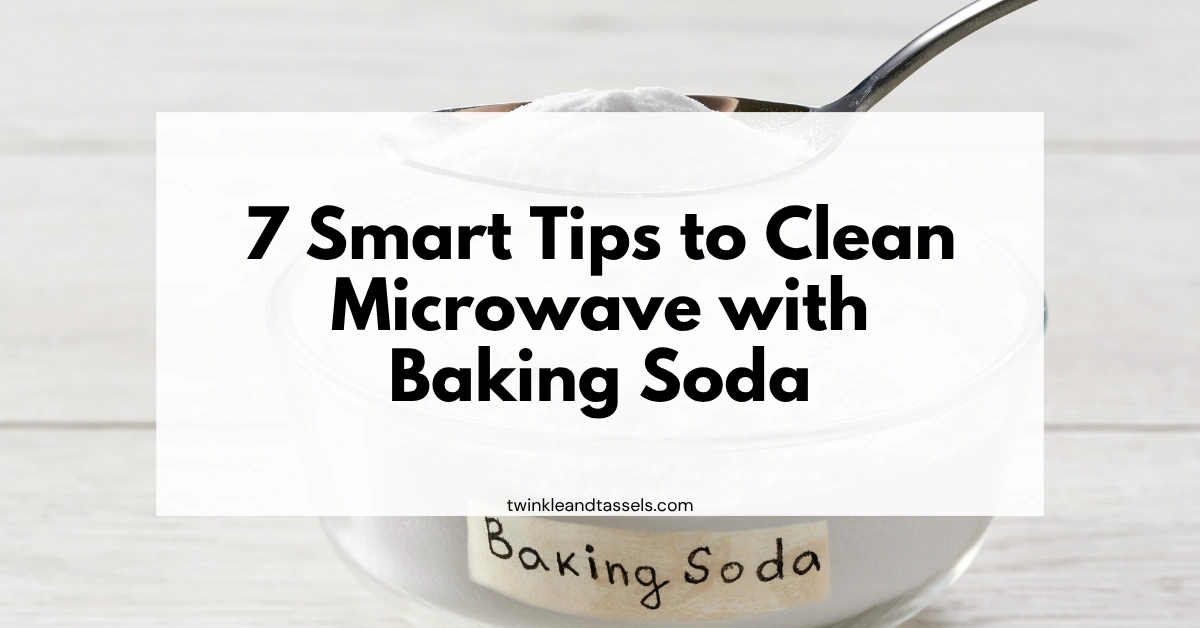 clean microwave with baking soda